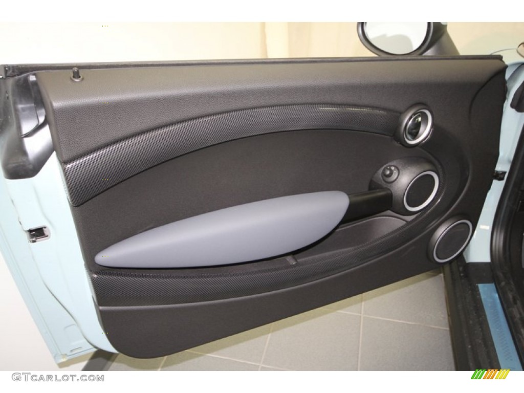 2012 Mini Cooper S Convertible Carbon Black Door Panel Photo #62117954