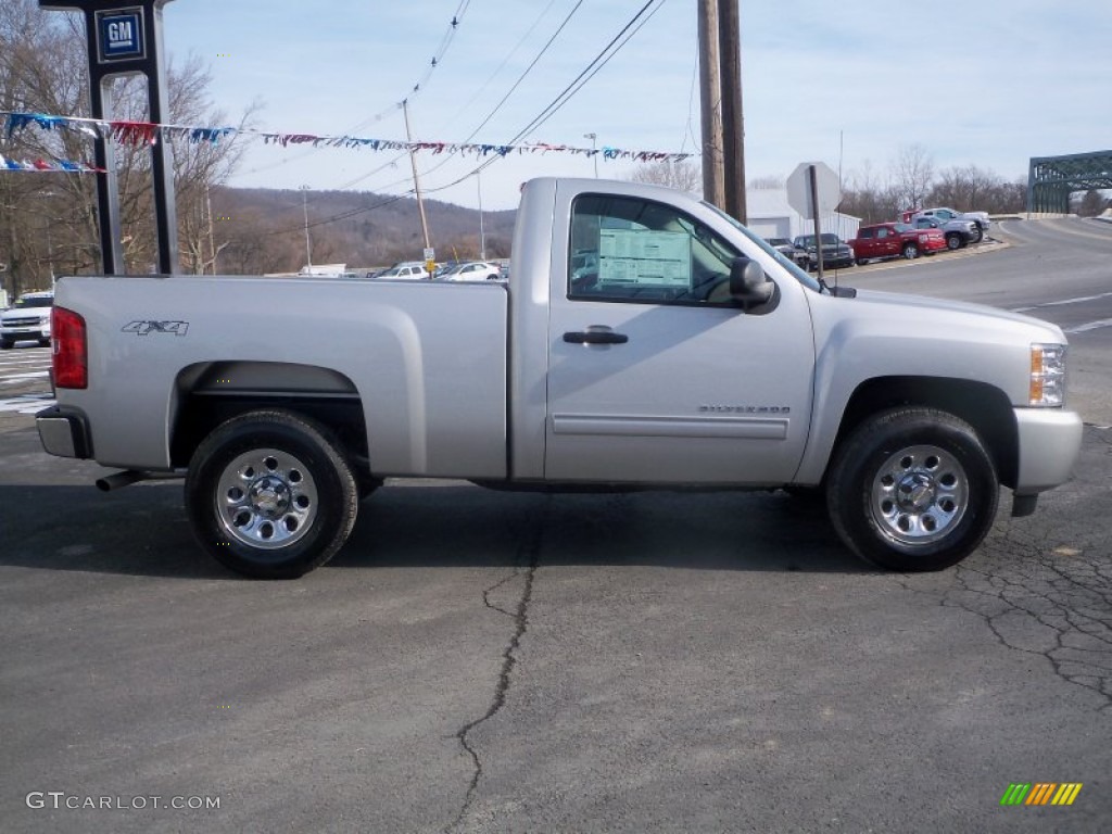 2011 Silverado 1500 LT Regular Cab 4x4 - Sheer Silver Metallic / Ebony photo #4