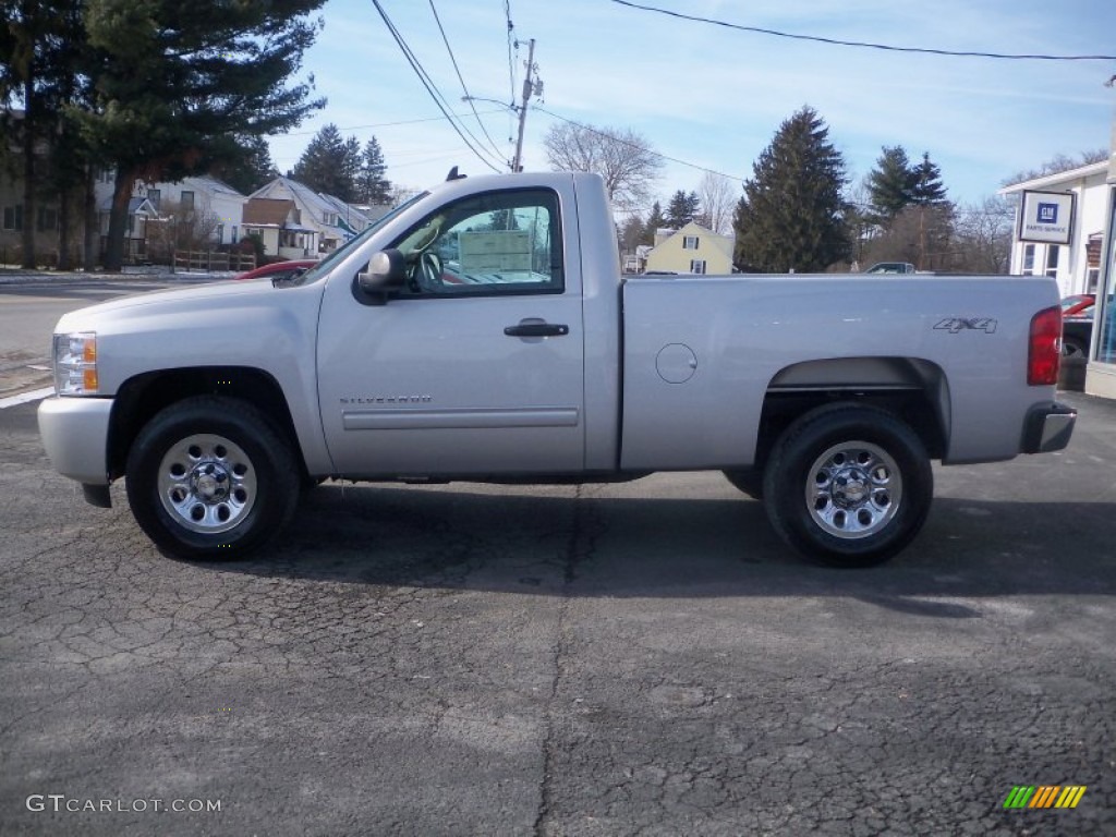 2011 Silverado 1500 LT Regular Cab 4x4 - Sheer Silver Metallic / Ebony photo #8