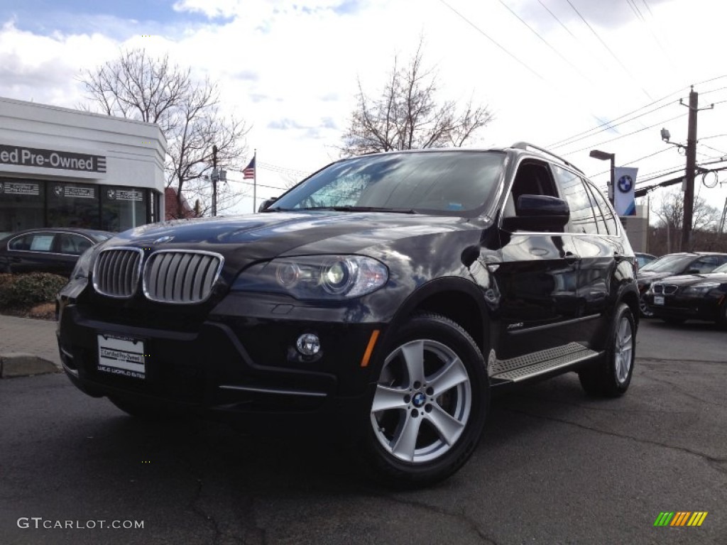 2009 X5 xDrive48i - Black Sapphire Metallic / Black photo #1