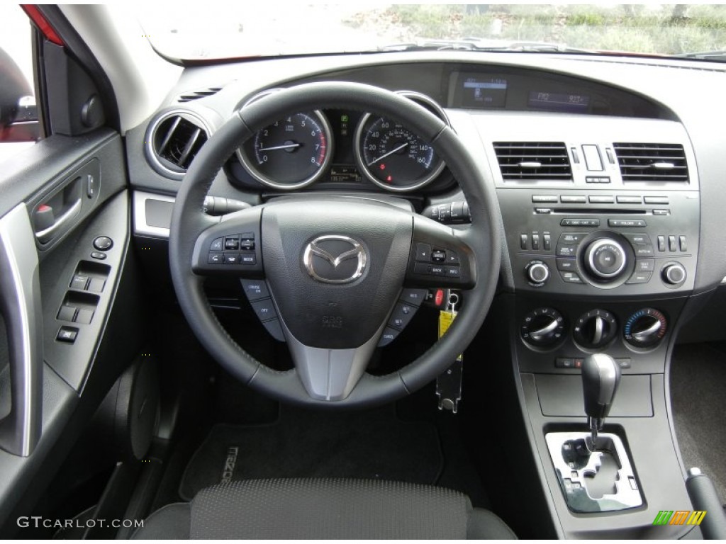 2012 Mazda MAZDA3 s Touring 5 Door Black Dashboard Photo #62121020