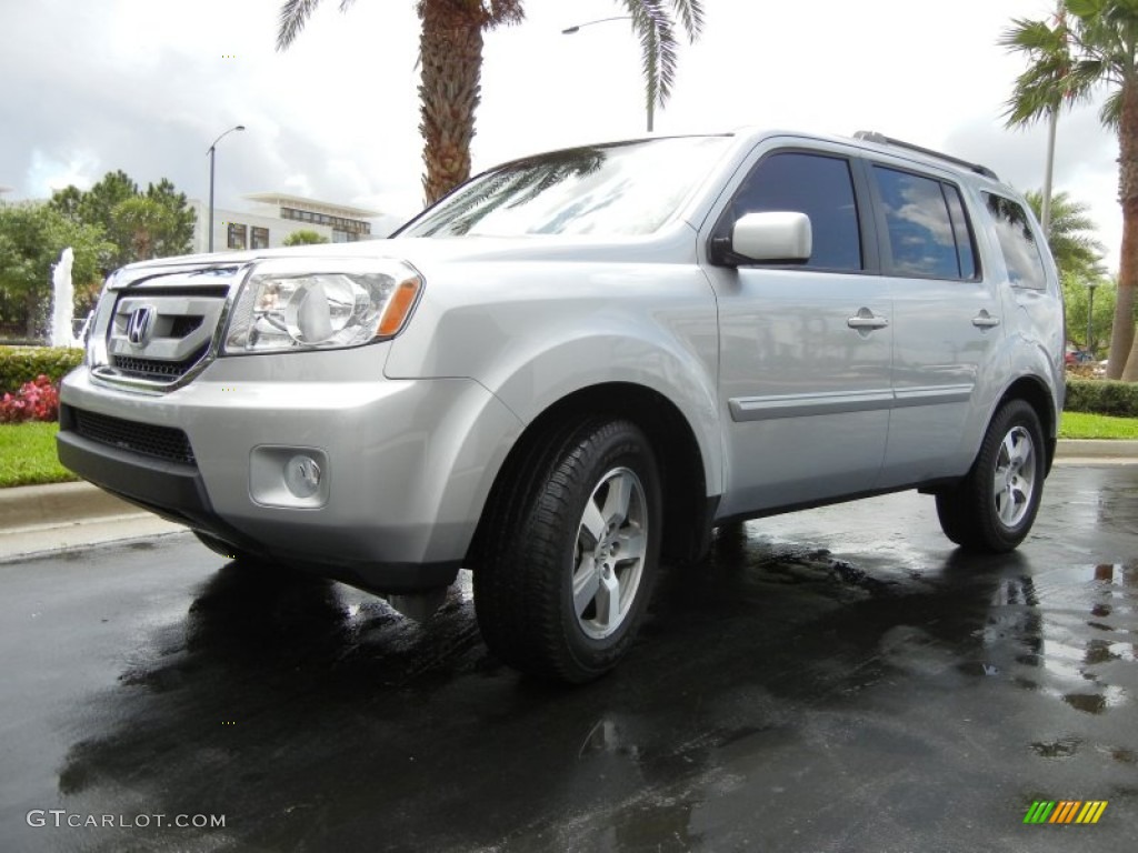 2010 Pilot EX-L - Alabaster Silver Metallic / Gray photo #2