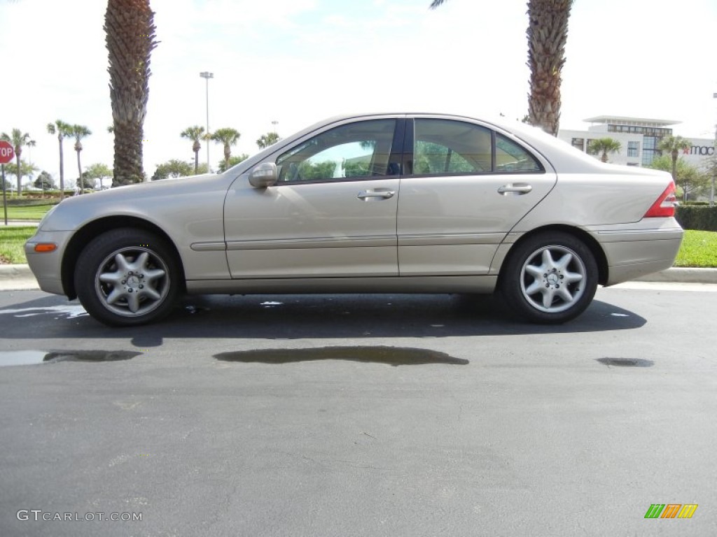 2002 C 240 Sedan - Desert Silver Metallic / Java photo #1