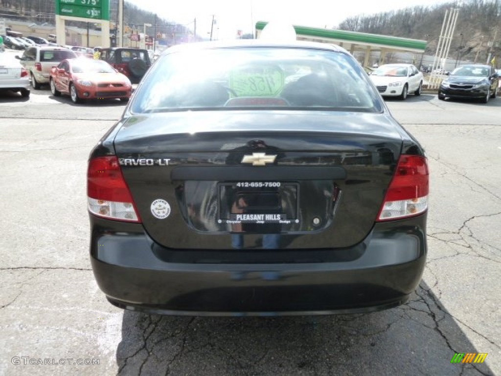 2006 Aveo LT Sedan - Black / Charcoal photo #4