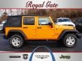 2012 Dozer Yellow Jeep Wrangler Unlimited Sport S 4x4  photo #1