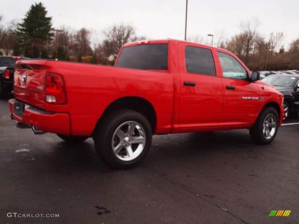 2012 Ram 1500 Express Crew Cab 4x4 - Flame Red / Dark Slate Gray/Medium Graystone photo #3