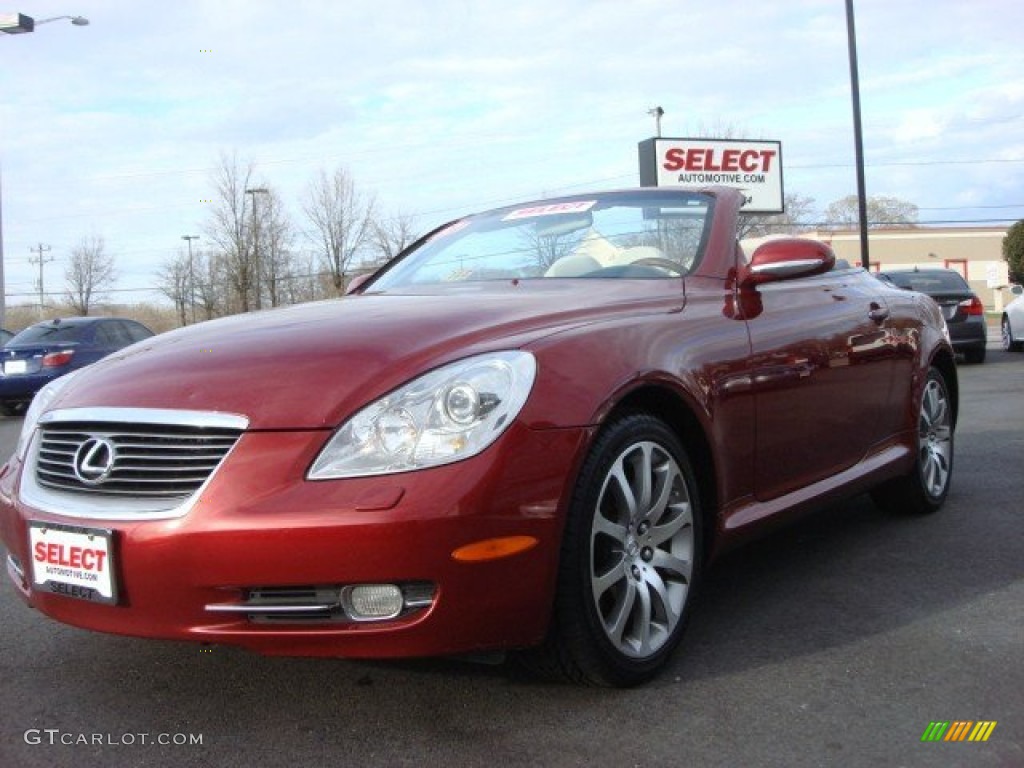 2007 SC 430 Convertible - Matador Red Mica / Camel photo #1