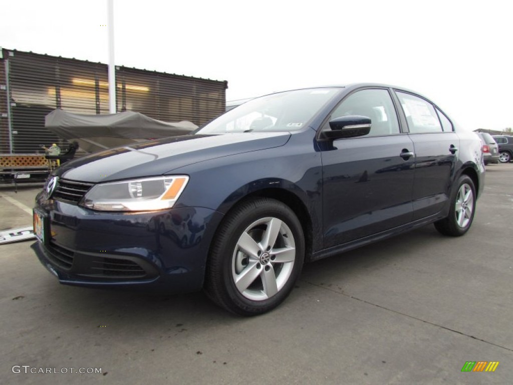 2012 Jetta TDI Sedan - Tempest Blue Metallic / Titan Black photo #1