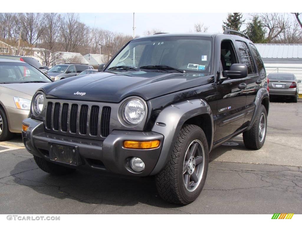 2003 Liberty Sport 4x4 - Black Clearcoat / Dark Slate Gray photo #1