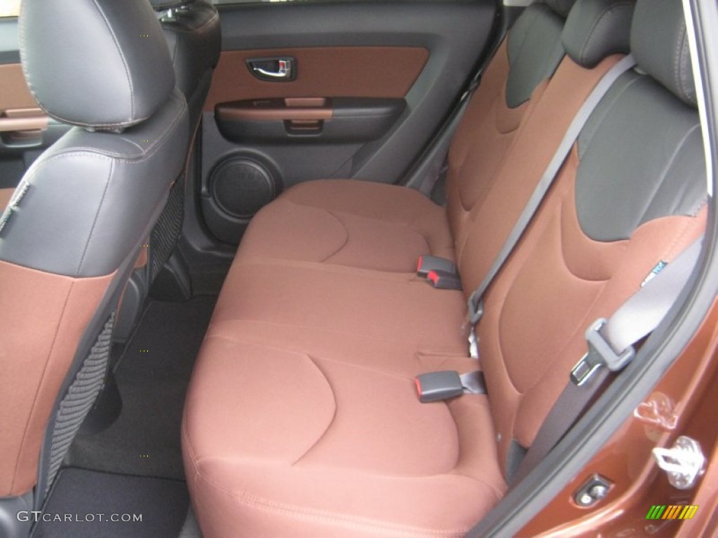 Red Rock Brown Cloth/Black Leather Interior 2012 Kia Soul Special Edition Red Rock Photo #62127716