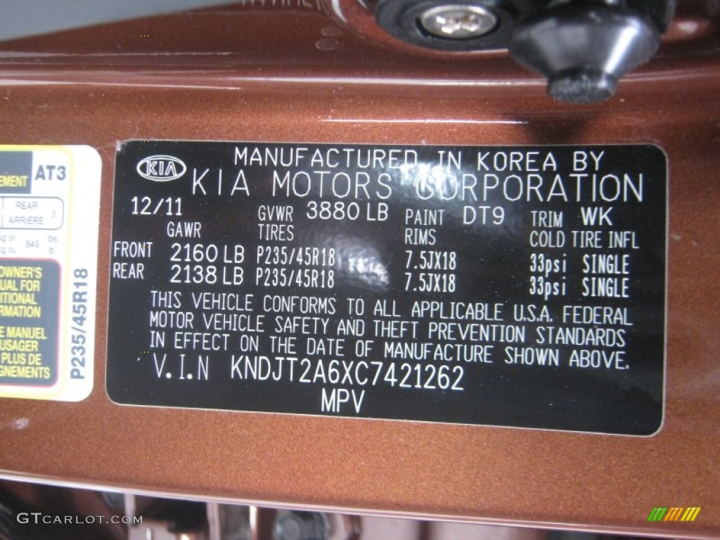 2012 Kia Soul Special Edition Red Rock Color Code Photos