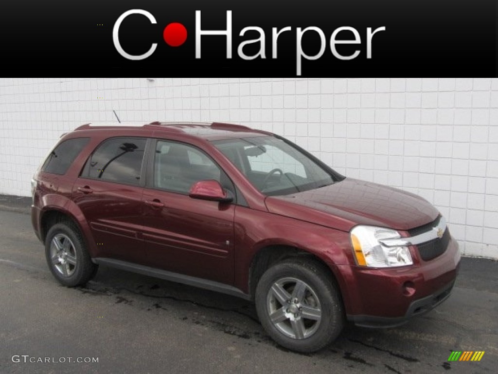 2009 Equinox LT AWD - Deep Ruby Red Metallic / Light Gray photo #1