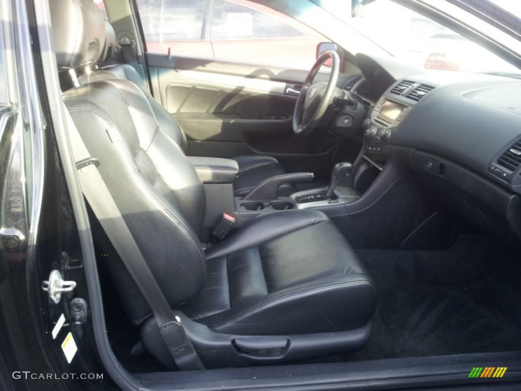 2007 Accord EX-L Coupe - Nighthawk Black Pearl / Black photo #9