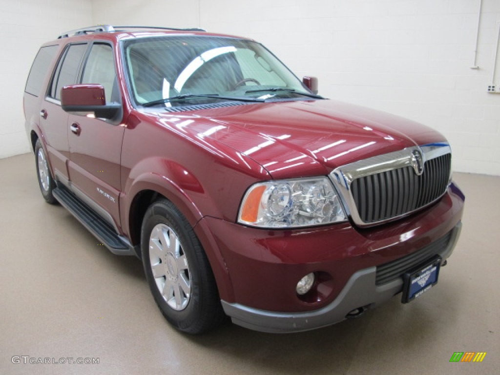 2004 Navigator Luxury 4x4 - Merlot Red Metallic / Light Parchment photo #1