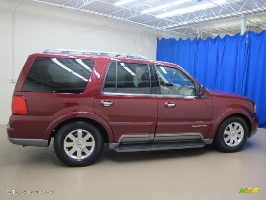 2004 Navigator Luxury 4x4 - Merlot Red Metallic / Light Parchment photo #10