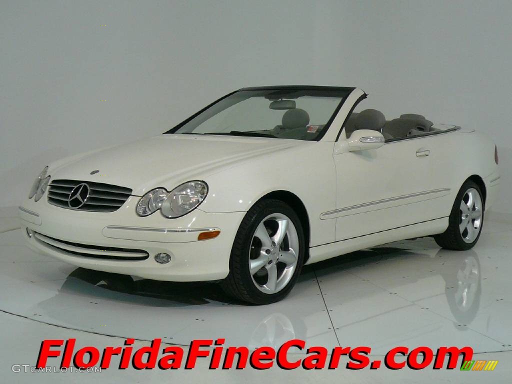 2005 CLK 320 Cabriolet - Alabaster White / Ash photo #1