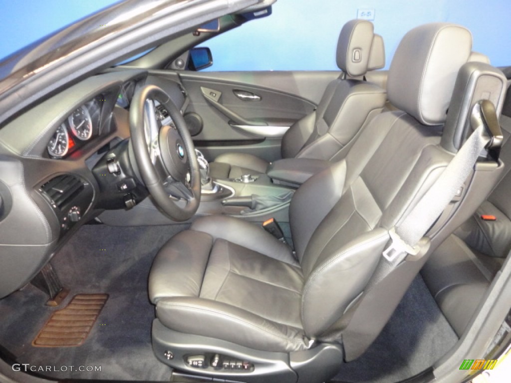 Black Interior 2010 BMW 6 Series 650i Convertible Photo #62137599
