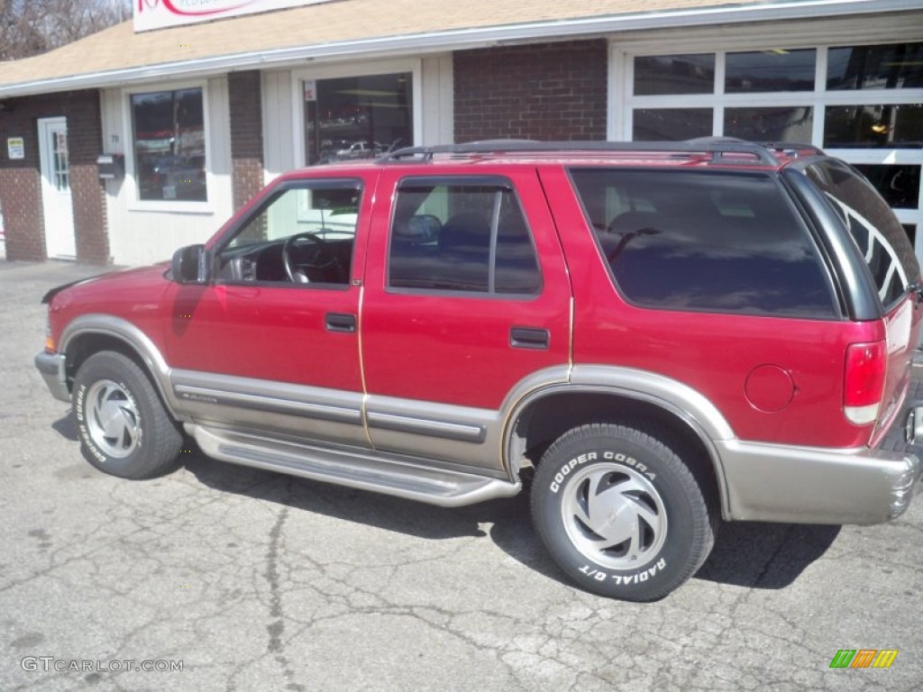 2000 Blazer LT 4x4 - Majestic Red Metallic / Graphite Gray photo #6