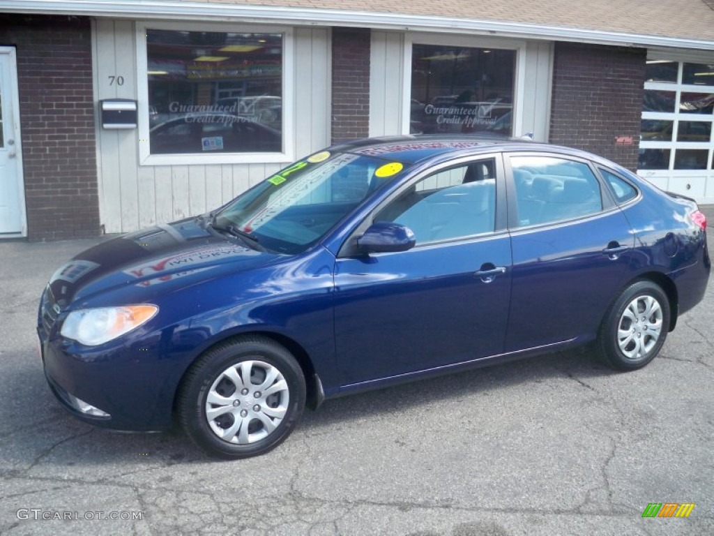 2009 Elantra GLS Sedan - Regatta Blue / Gray photo #1