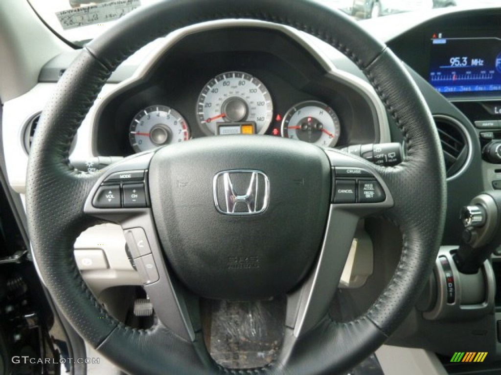 2012 Honda Pilot EX-L 4WD Gray Steering Wheel Photo #62139786