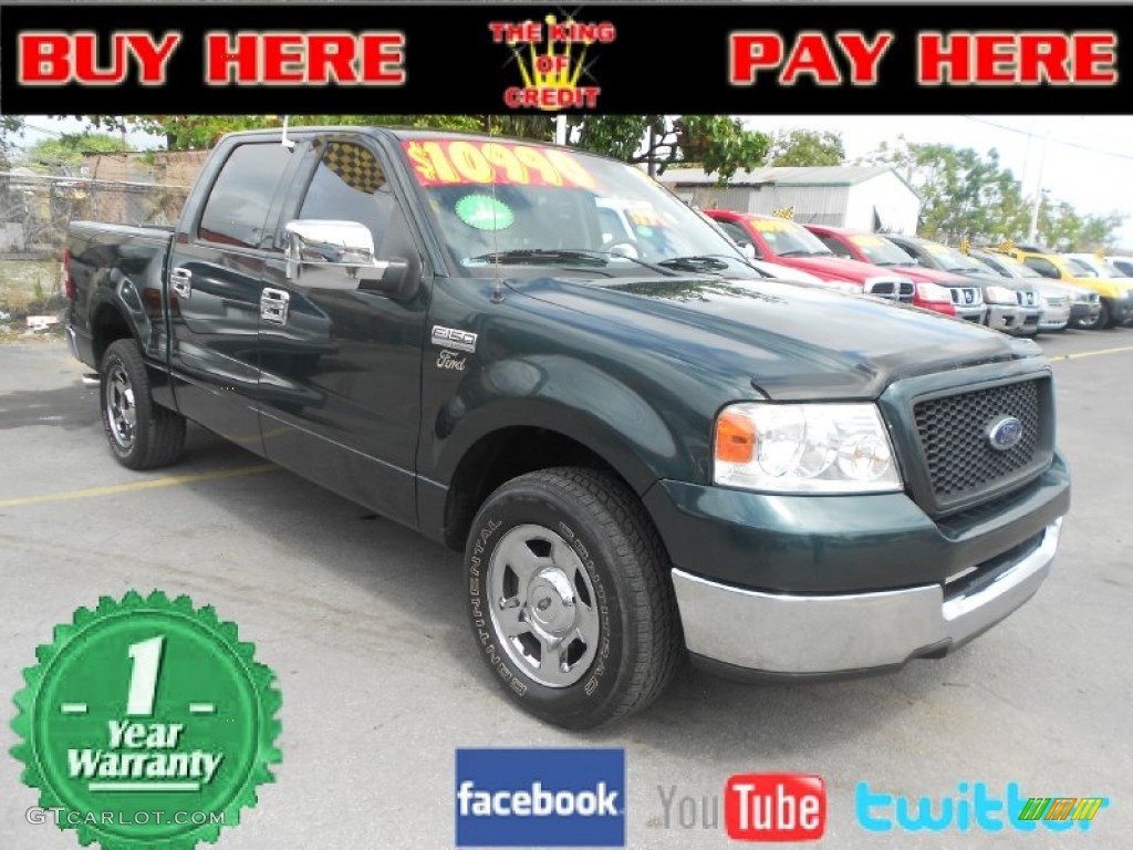 2004 F150 XLT SuperCrew - Aspen Green Metallic / Dark Flint photo #1