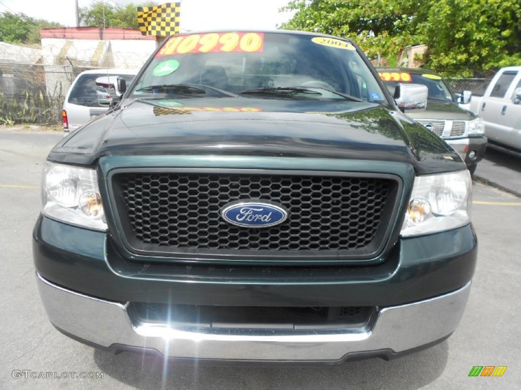 2004 F150 XLT SuperCrew - Aspen Green Metallic / Dark Flint photo #2