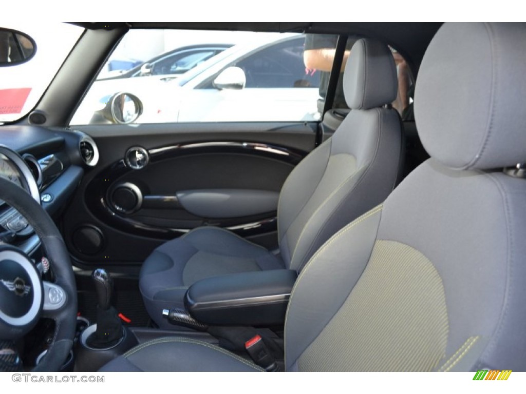 Black/Yellow Interior 2009 Mini Cooper S Convertible Photo #62140891