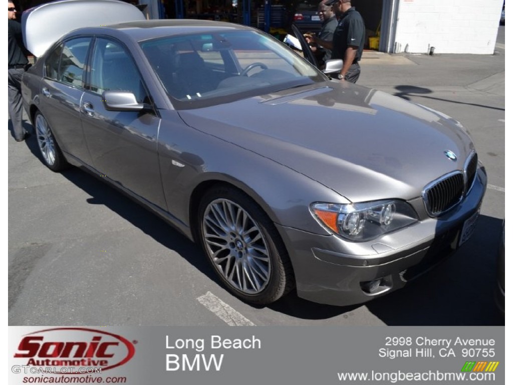 2008 7 Series 750i Sedan - Sterling Grey Metallic / Black photo #1