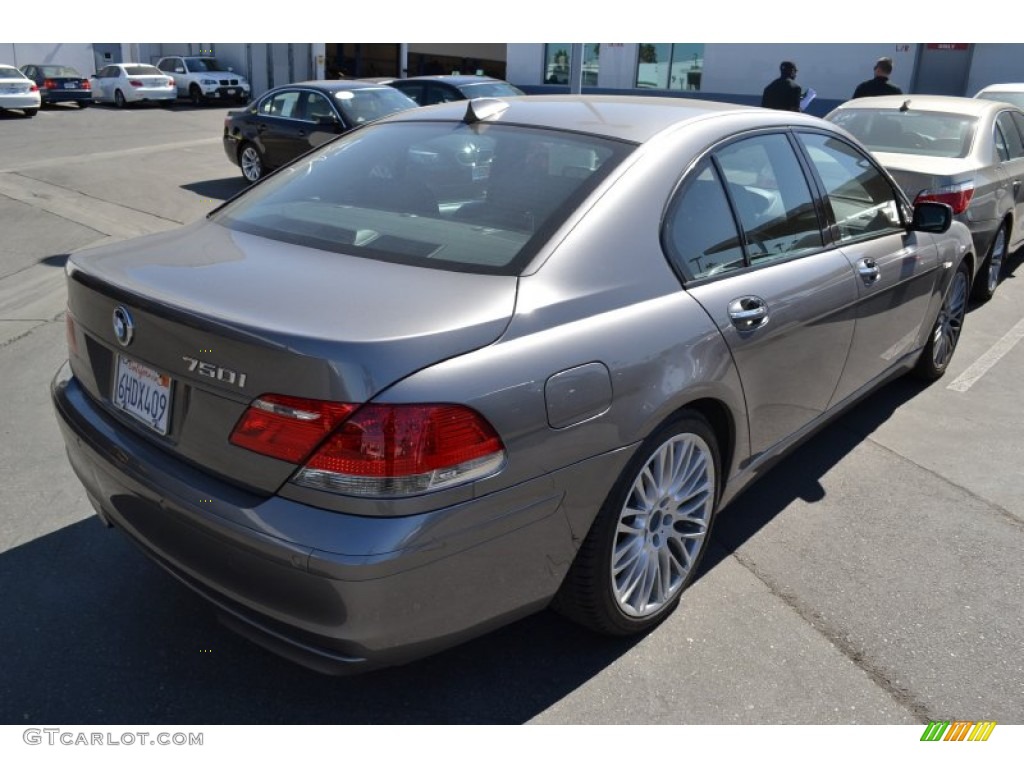 2008 7 Series 750i Sedan - Sterling Grey Metallic / Black photo #6