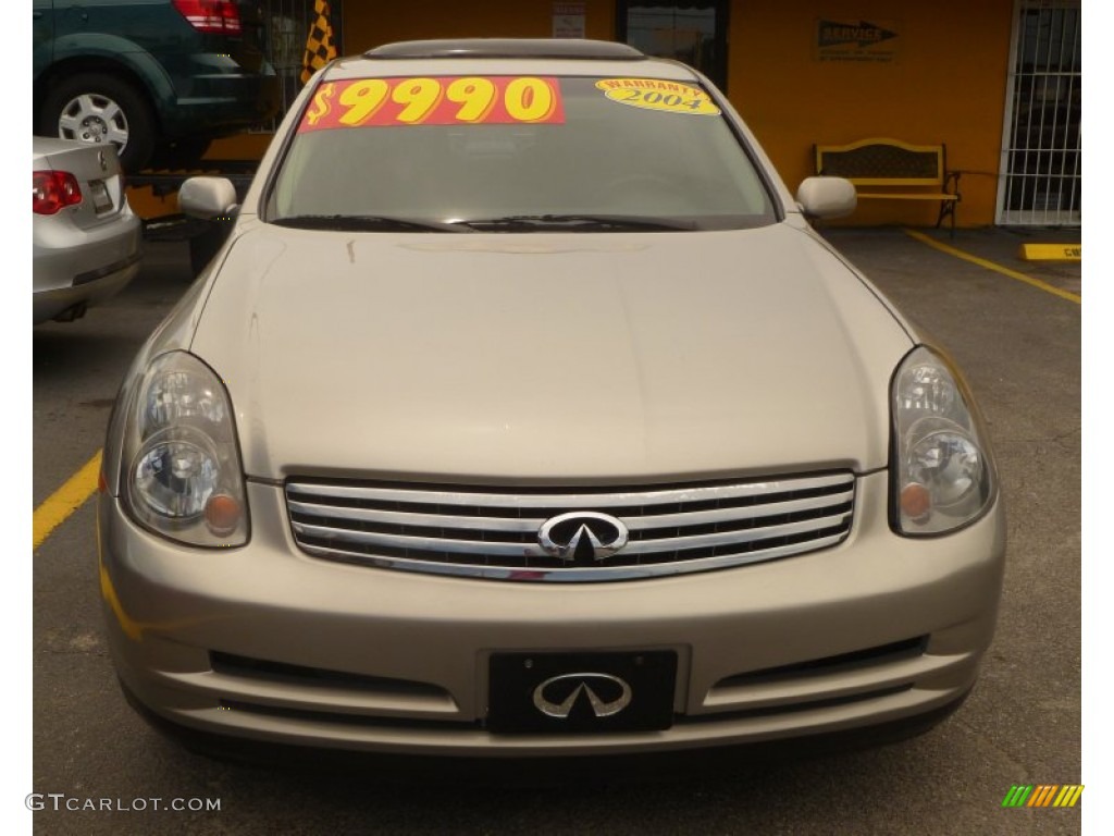 2004 G 35 Sedan - Desert Platinum Metallic / Graphite photo #2