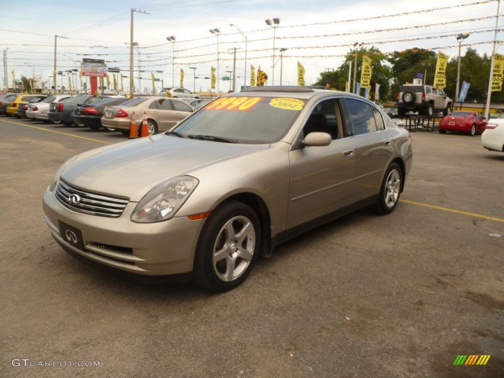 2004 G 35 Sedan - Desert Platinum Metallic / Graphite photo #3