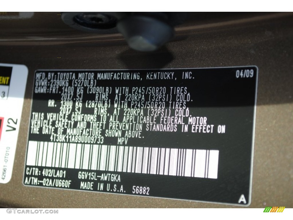 2009 Toyota Venza V6 AWD Parts Photos
