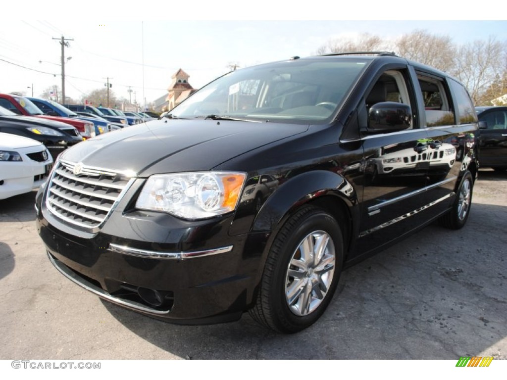 Brilliant Black Crystal Pearl 2010 Chrysler Town & Country Touring Exterior Photo #62145099
