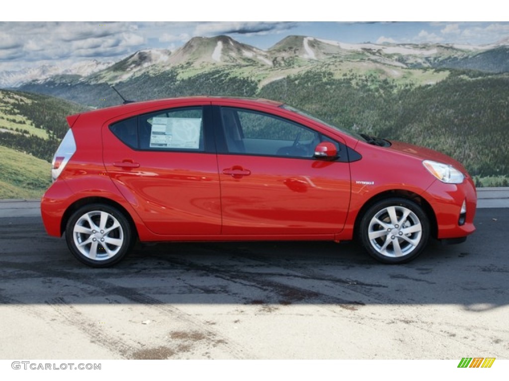 2012 Prius c Hybrid Four - Absolutely Red / Black photo #2