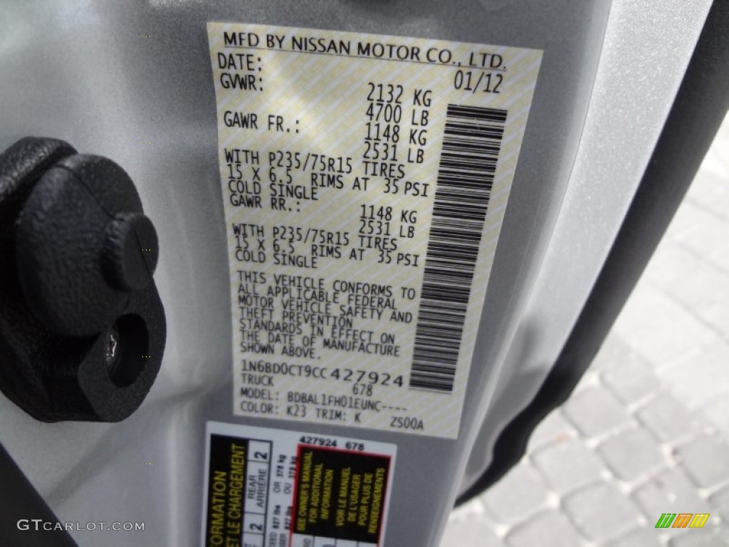 2012 Frontier S King Cab - Brilliant Silver Metallic / Steel photo #22