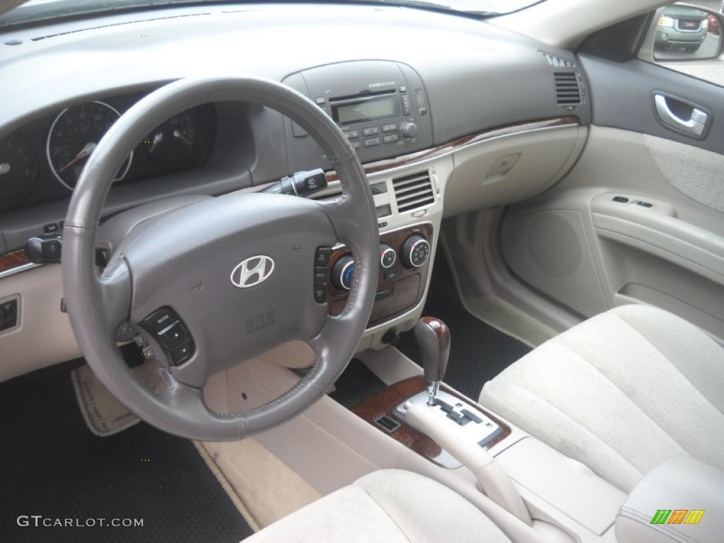 Beige Interior 2007 Hyundai Sonata Se V6 Photo 62150993