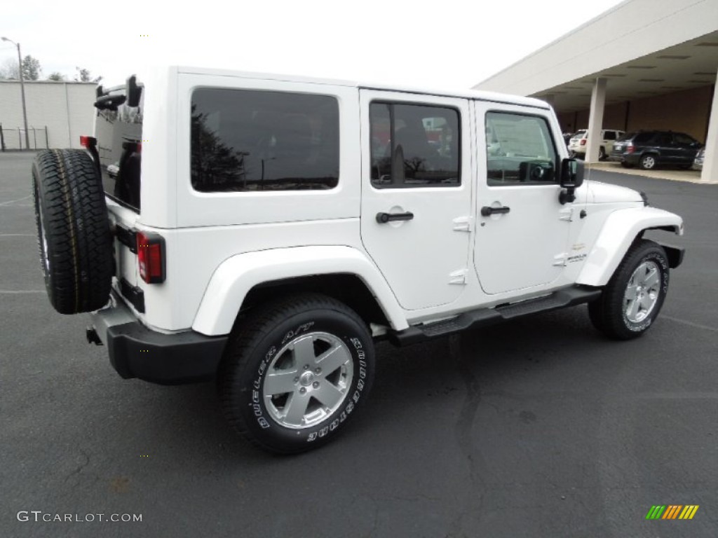 Bright White 2012 Jeep Wrangler Unlimited Sahara 4x4 Exterior Photo #62151557