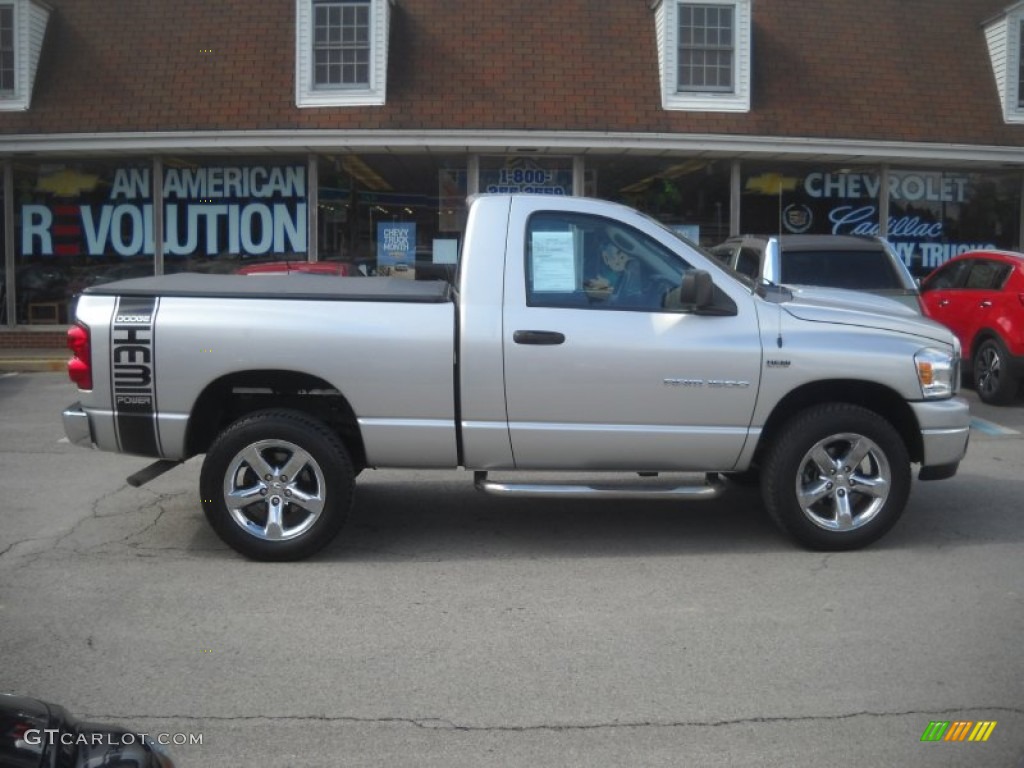 2007 Ram 1500 SLT Regular Cab 4x4 - Bright Silver Metallic / Medium Slate Gray photo #2