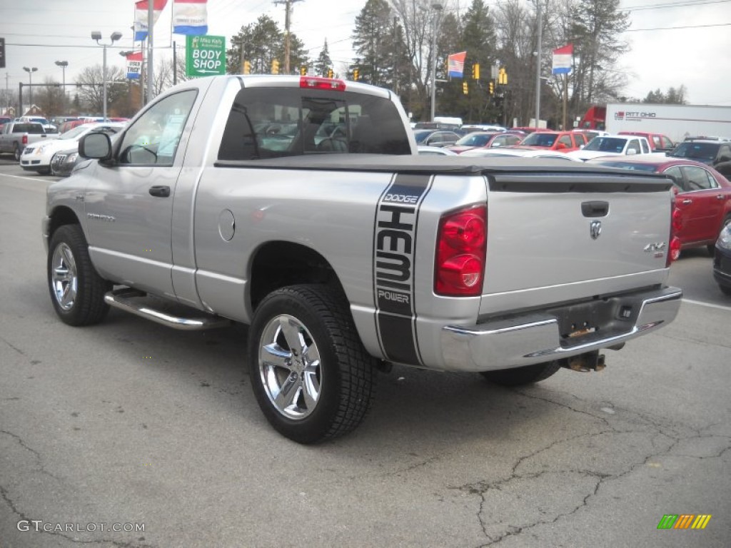 2007 Ram 1500 SLT Regular Cab 4x4 - Bright Silver Metallic / Medium Slate Gray photo #6