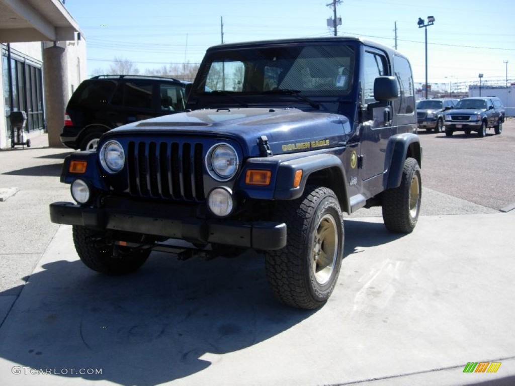 2006 Wrangler Sport 4x4 Golden Eagle - Midnight Blue Pearl / Dark Slate Gray photo #2