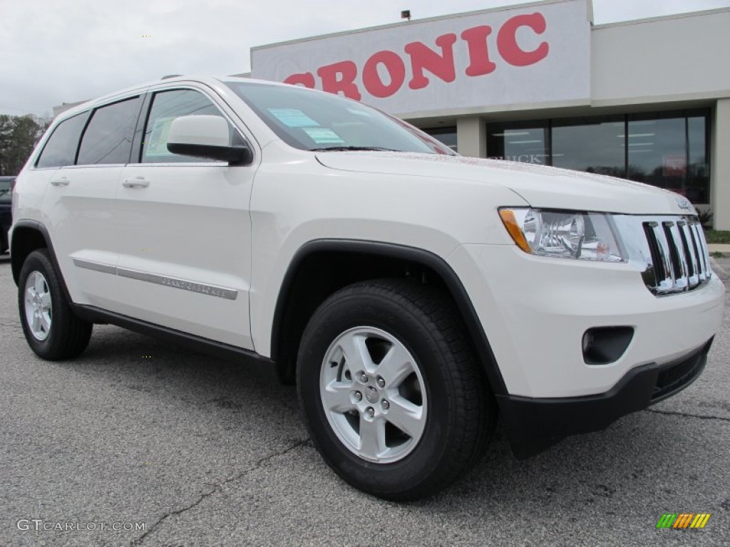 2012 Grand Cherokee Laredo - Stone White / Dark Graystone/Medium Graystone photo #1