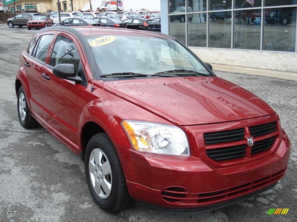 Inferno Red Crystal Pearl 2007 Dodge Caliber SE Exterior Photo #62153038