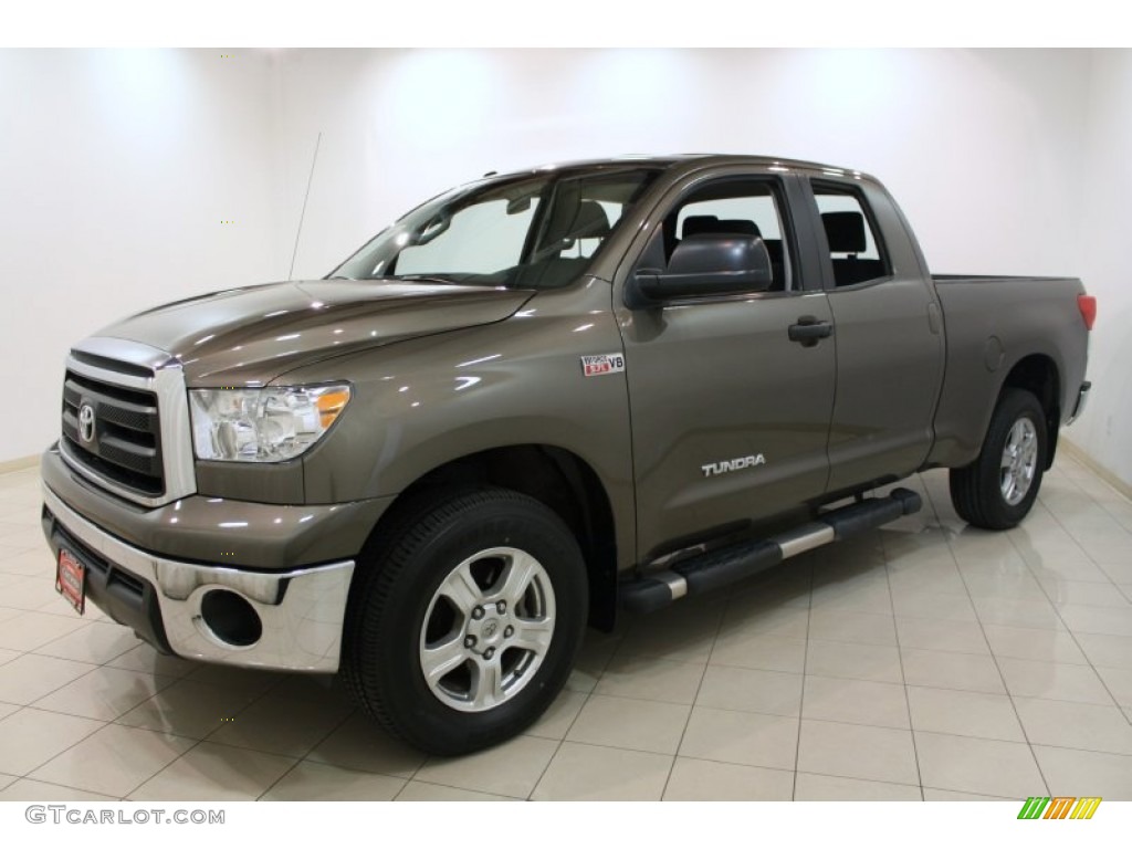2010 Tundra Double Cab 4x4 - Pyrite Brown Mica / Black photo #3