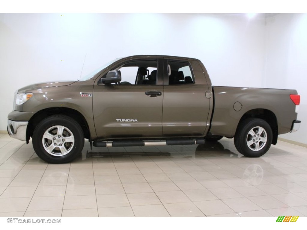 2010 Tundra Double Cab 4x4 - Pyrite Brown Mica / Black photo #4