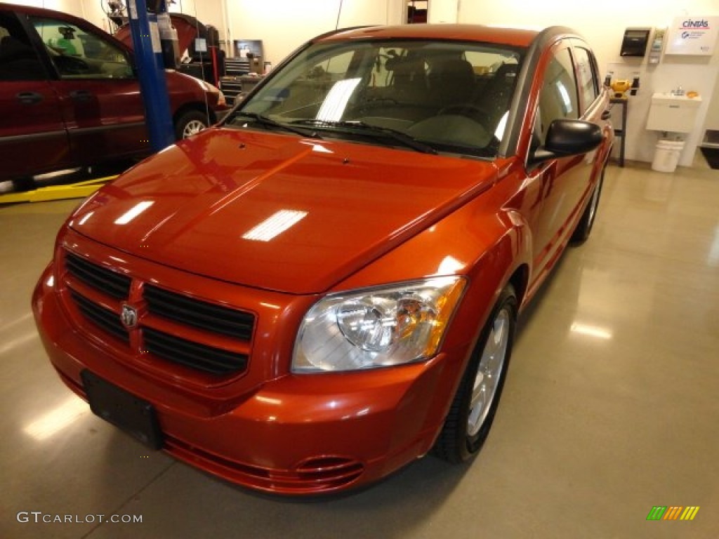 2008 Caliber SE - Sunburst Orange Pearl / Dark Slate Gray photo #1