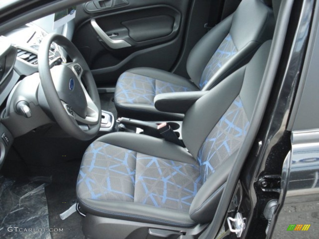 Charcoal Black/Blue Interior 2012 Ford Fiesta SE Sedan Photo #62154886