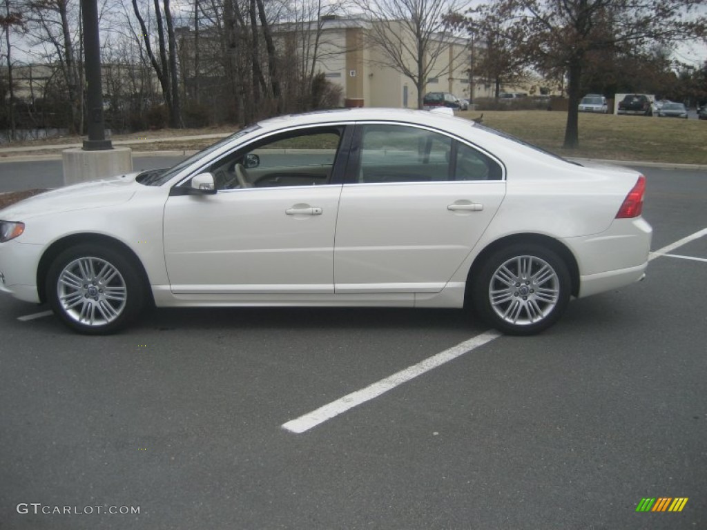 2007 S80 V8 AWD - White Pearl / Sandstone Beige photo #9