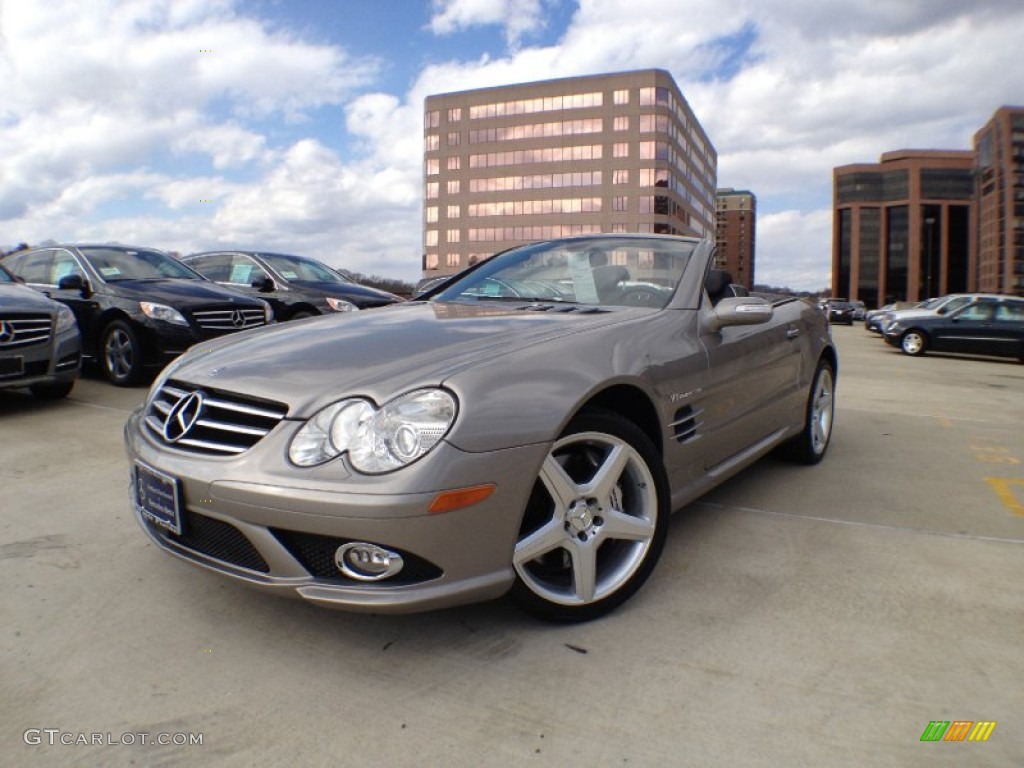 2007 SL 55 AMG Roadster - Pewter Metallic / Black photo #1