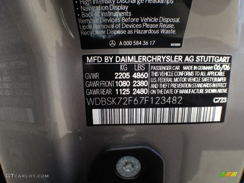 2007 Mercedes-Benz SL 55 AMG Roadster Parts Photos