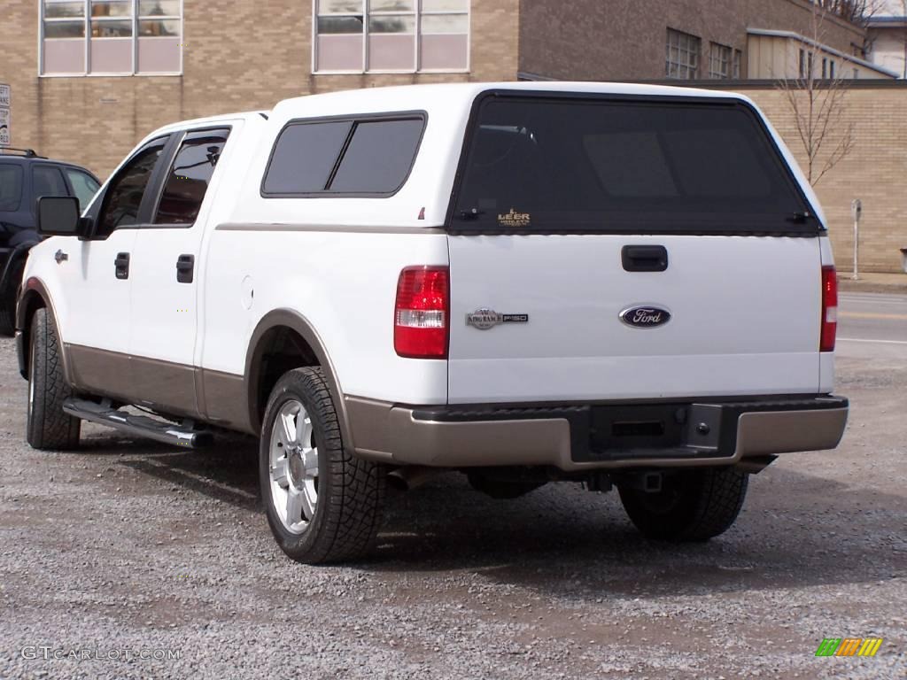 2006 F150 King Ranch SuperCrew - Oxford White / Castano Brown Leather photo #4